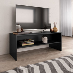 Berkfield TV Cabinet Black 100x40x40 cm Engineered Wood