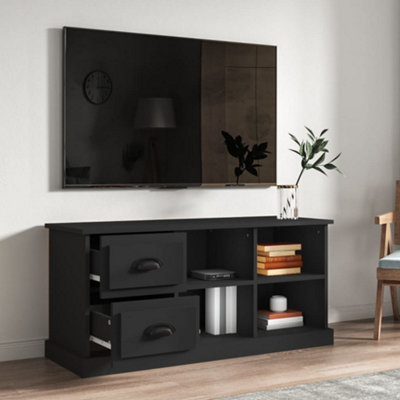 Berkfield TV Cabinet Black 102x35.5x47.5 cm Engineered Wood