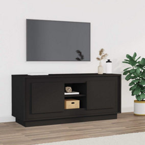 Berkfield TV Cabinet Black 102x35x45 cm Engineered Wood