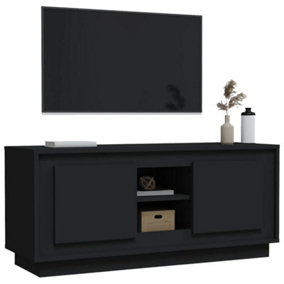 Berkfield TV Cabinet Black 102x35x45 cm Engineered Wood