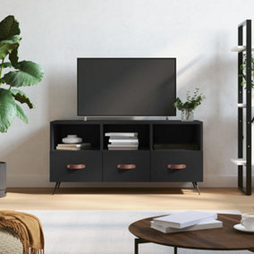 Berkfield TV Cabinet Black 102x36x50 cm Engineered Wood