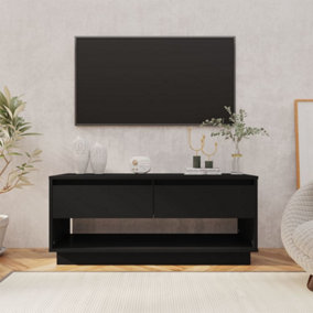 Berkfield TV Cabinet Black 102x41x44 cm Engineered Wood