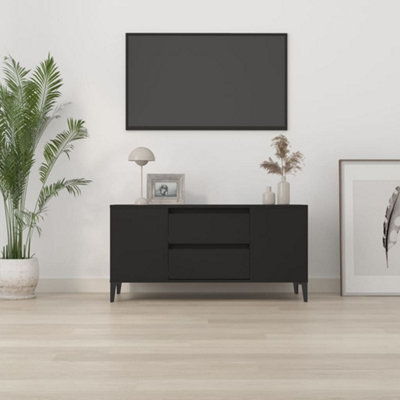 Berkfield TV Cabinet Black 102x44.5x50 cm Engineered Wood