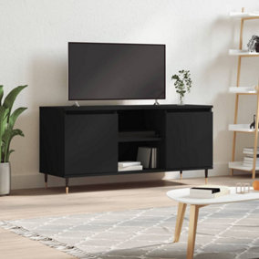 Berkfield TV Cabinet Black 104x35x50 cm Engineered Wood