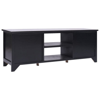 Berkfield TV Cabinet Black 108x30x40 cm Solid Paulownia Wood