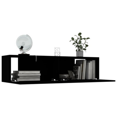 Berkfield TV Cabinet Black 120x30x30 cm Engineered Wood