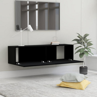 Berkfield TV Cabinet Black 120x30x30 cm Engineered Wood
