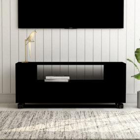 Berkfield TV Cabinet Black 120x35x43 cm Engineered Wood