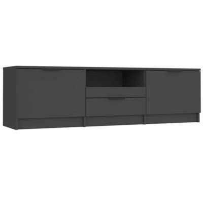 Berkfield TV Cabinet Black 140x35x40 cm Engineered Wood
