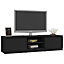 Berkfield TV Cabinet Black 140x40x35.5 cm Engineered Wood