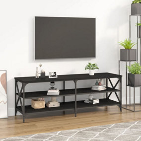 Berkfield TV Cabinet Black 140x40x50 cm Engineered Wood