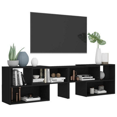 Berkfield TV Cabinet Black 149x30x52 cm Engineered Wood