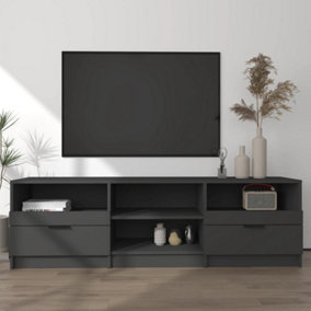 Berkfield TV Cabinet Black 150x33.5x45 cm Engineered Wood