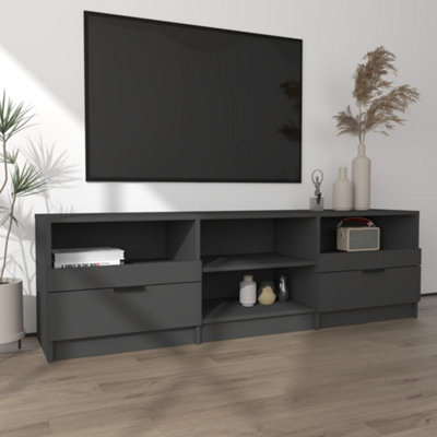Berkfield TV Cabinet Black 150x33.5x45 cm Engineered Wood