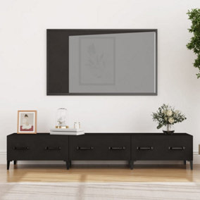 Berkfield TV Cabinet Black 150x34,5x30 cm Engineered Wood
