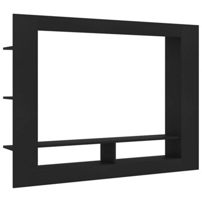 Berkfield TV Cabinet Black 152x22x113 cm Engineered Wood