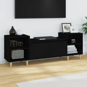 Berkfield TV Cabinet Black 160x35x55 cm Engineered Wood