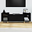 Berkfield TV Cabinet Black 160x35x55 cm Engineered Wood