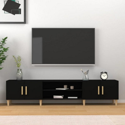 Berkfield TV Cabinet Black 180x31.5x40 cm Engineered Wood