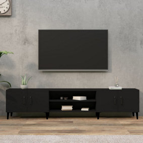 Berkfield TV Cabinet Black 180x31.5x40 cm Engineered Wood