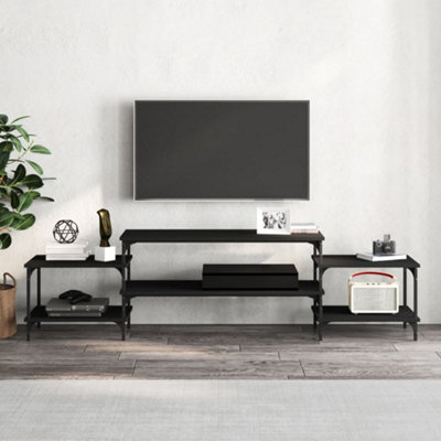 Berkfield TV Cabinet Black 197x35x52 cm Engineered Wood
