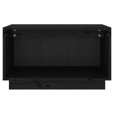 Berkfield TV Cabinet Black 60x35x35 cm Solid Wood Pine