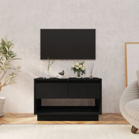 Berkfield TV Cabinet Black 70x41x44 cm Engineered Wood