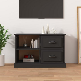 Berkfield TV Cabinet Black 73x35.5x47.5 cm Engineered Wood