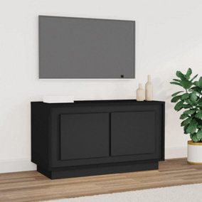 Berkfield TV Cabinet Black 80x35x45 cm Engineered Wood