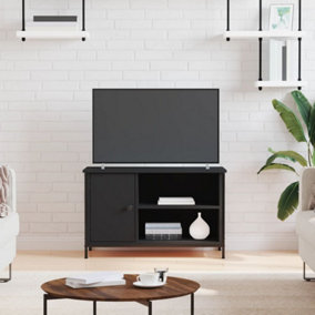 Berkfield TV Cabinet Black 80x40x50 cm Engineered Wood