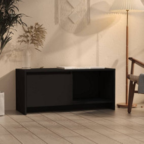 Berkfield TV Cabinet Black 90x35x40 cm Engineered Wood