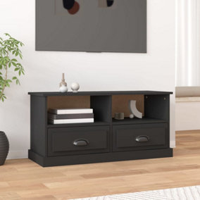 Berkfield TV Cabinet Black 93x35.5x45 cm Engineered Wood