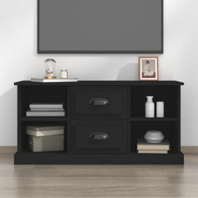 Berkfield TV Cabinet Black 99.5x35.5x48 cm Engineered Wood