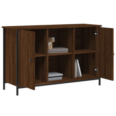 Berkfield TV Cabinet Brown Oak 100x35x65 cm Engineered Wood