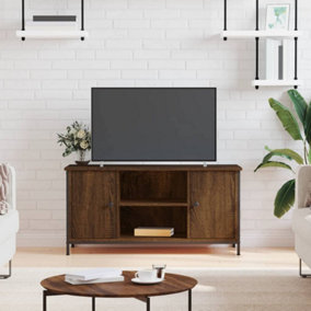 Berkfield TV Cabinet Brown Oak 100x40x50 cm Engineered Wood