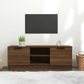 Berkfield TV Cabinet Brown Oak 102x35x36.5 cm Engineered Wood