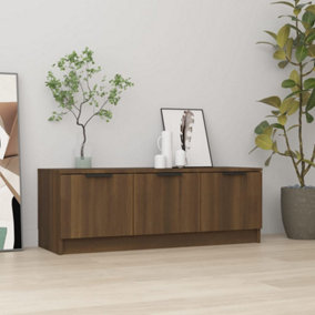 Berkfield TV Cabinet Brown Oak 102x35x36.5 cm Engineered Wood