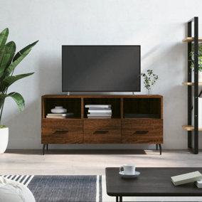 Berkfield TV Cabinet Brown Oak 102x36x50 cm Engineered Wood