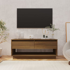 Berkfield TV Cabinet Brown Oak 102x41x44 cm Engineered Wood