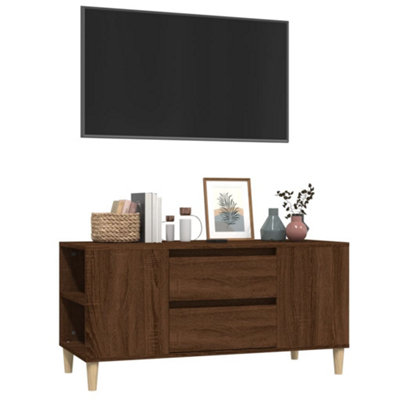Berkfield TV Cabinet Brown Oak 102x44.5x50 cm Engineered Wood