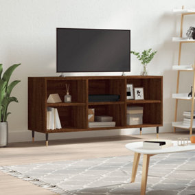 Berkfield TV Cabinet Brown Oak 103.5x30x50 cm Engineered Wood