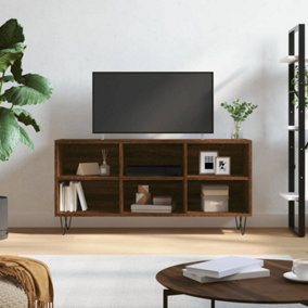 Berkfield TV Cabinet Brown Oak 103.5x30x50 cm Engineered Wood