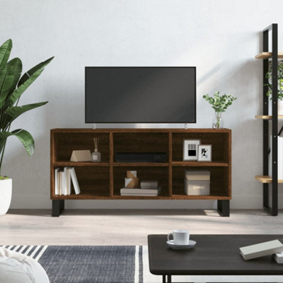 Berkfield TV Cabinet Brown Oak 103.5x30x50 cm Engineered Wood