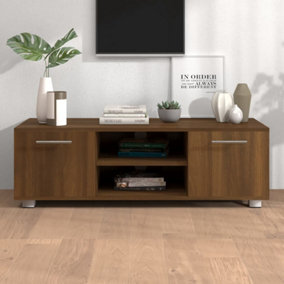 Berkfield TV Cabinet Brown Oak 110x40x35 cm Engineered Wood