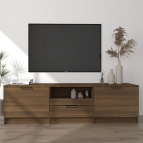 Berkfield TV Cabinet Brown Oak 140x35x40 cm Engineered Wood