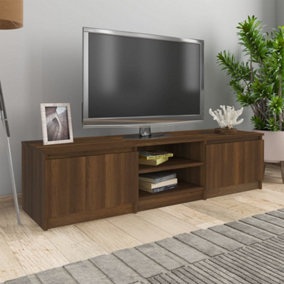 Berkfield TV Cabinet Brown Oak 140x40x35.5 cm Engineered Wood