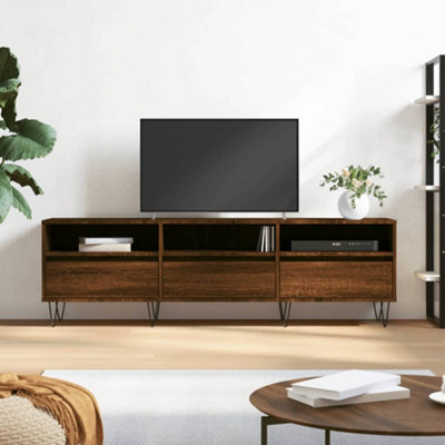 Berkfield TV Cabinet Brown Oak 150x30x44.5 cm Engineered Wood