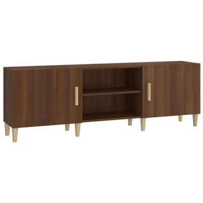 Berkfield TV Cabinet Brown Oak 150x30x50 cm Engineered Wood