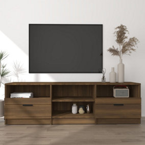 Berkfield TV Cabinet Brown Oak 150x33.5x45 cm Engineered Wood