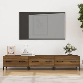 Berkfield TV Cabinet Brown Oak 150x34,5x30 cm Engineered Wood